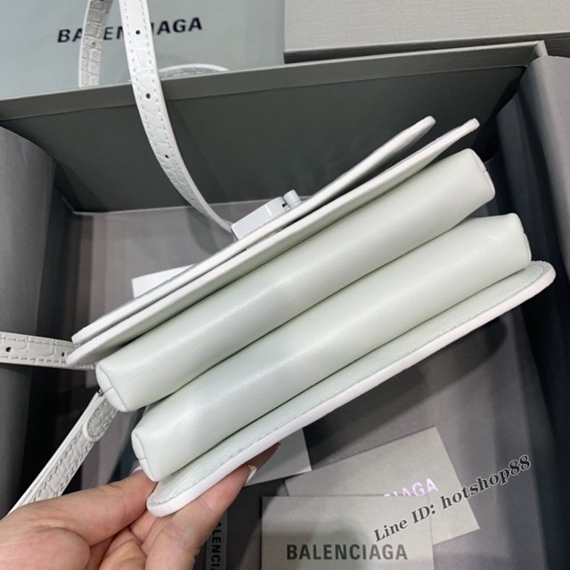 Balenciaga專櫃爆款肩背女包 巴黎世家最新鱷魚紋box單肩斜跨包 fyj1599